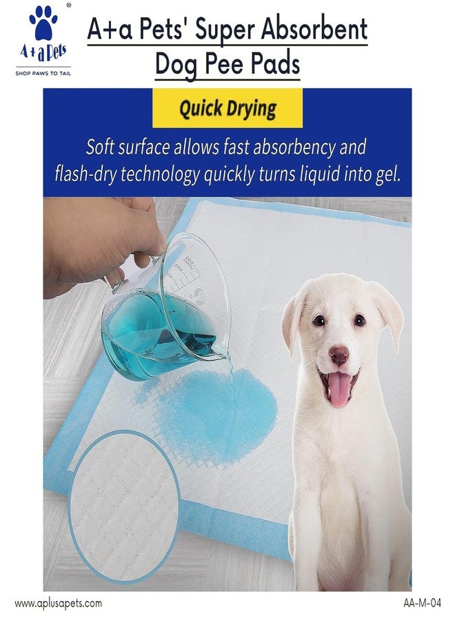 A+a Pets فوط تدريب الكلاب فائقة الامتصاص من A+a Pets، عبوة من 50 فوطة، تصميم سريع الجفاف مانع للتسرب، فوط تدريب للكلاب الصغيرة والجراء، حصيرة تدريب للكلاب (45*60/م) - Image 3